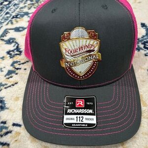 Richardson Gray and Pink Trucker Hat